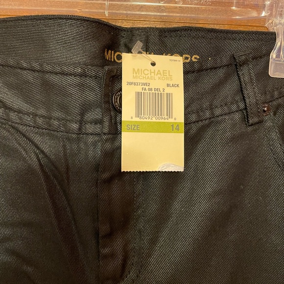 Michael Kors Black Women’s Polished Cotton Pants NWT-14 - Picture 2 of 10